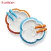 Sweden BABYBJORN baby plate spoon&fork blue orange orange 2 set origin of Sweden