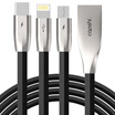 Capshi Apple Type-C Android 3-in-1 Charging Cable 14m Black for iPhoneXXSMASXR8plus MiHuawei p20