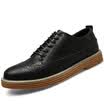 Precentor fashion men&39s shoes breathable casual shoes men&39s England Bullock leather shoes with low help shoes 1305 black 42 yards