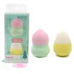 Three di Yi two-color Q-play puff 2 loaded wet&dry with water to change the size of the fine does not cost powder non-latex color crystal