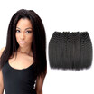 7A Malaysian Virgin Hair Kinky Straight Hair Weave 5 Bundles 100 Yaki Human Hair Extensions Malaysian Straight Hair Color 1B