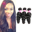 7A Indian Virgin Hair Loose Wave Indian Loose Wave Virgin Hair 3 Bundle Deal Human Hair Loose Curly Indian Hair Bundles