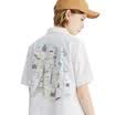 Yixiang Liying 2017 summer new Korean loose casual fashion print short sleeve long shirt shirt women 160431309 white XS