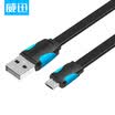 Wei Xun VENTION Android data line lengthened micro usb charger line 2a Huawei millet Samsung mobile phone data cable black 2 m VAS-A08-B200