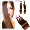 Aphro Hair Brazilian Straight Hair 3 Bundles 8A 100 Unprocessed Virgin Human Hair Bundles Weave 4 Light Brown