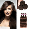 Aphro Hair Brazilian Virgin Hair 8A Human Hair 4 Bundles Straight Hair 2 Dark Brown Color 8-28 inches