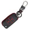 Huashi Toyota Highlander key bag hand sewing smart two-button black special steam key set keychain