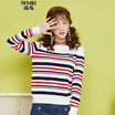 Semir Somerset Knitwear Women&39s Round Collar Straight Sweater Straight Sweater Shirt 14316070013 White Red S