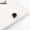 Hettich 24627 drawer pull wardrobe cabinet furniture door handle black single hole one loaded