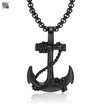 Italian ship anchor cross titanium steel man necklace personality gift