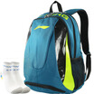 Li Ning LI-NING Men&women Shoulder Multifunction Sports Backpack Badminton racket bag ABSK332-3 Color Blue Send socks