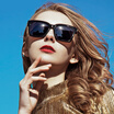 Parsons PARZIN retro polarized sunglasses couple models shopping eye suction sunglasses female 9673 transparent frame reflective film ice blue
