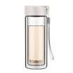 Fuguang heat-resistant anti-hot portable hand cups men&women fashion transparent double glass rice white 280ml G1311-280