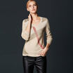 Marc Rebecca Knit Sweater Wrinkle Woolen Shirt Female 51002D Khaki S