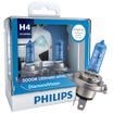 Philips PHILIPS Blue Diamond H4 upgrade car light bulb 2 package color temperature 5000K