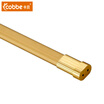 Cobbe Cobbe Aluminum Magnesium Alloy Adjustable Telescopic Thicker Wardrobe Clothes Bar With Flange Aluminum White Medium