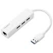 Rui Ming HB3002WH USB splitter 30 cable network card network converter USB to RJ45 interface support Apple Mac smart box flat&other white