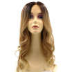 Lace Front Human Hair Big Curly Ombre Color Wigs For Women