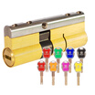Rising-style RST-136 gold color colorful copper double-sided super-C-class lock core anti-theft door lock super b-level anti-anti-anti-anti-card anti-card lock cylinder 90MM 325 575