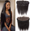 Straight hair Lace Frontal Closure 13x4 Human Hair With straight Hair Brazilian Virgin Hair Top Quality Brazilian straight Hair