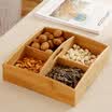 Ou Runzhe dried fruit bamboo multi-function four-grid nut plate dried fruit plate sub-grain dried fruit box snack candy dish