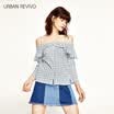UR Women &39s Checkered Straps Shoulder Straps Casual Shirt WH08S2BN2001