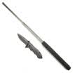 YERENGU Alloy steel telescopic baton stick with hardening rubber grips three section stick self-defense weapons