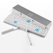 BOW HB199 multi-device wireless folding Bluetooth keyboard silver