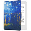 Pottery fit Kindle 558 version of the protective cover shell painting series new Kindle e-book sleeping leather white - Van Gogh Star
