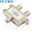 IT-CEO cable TV one-two splitter CCTV splitter TV signal splitter set-top box connected TV monitor line metal shell silver J00586