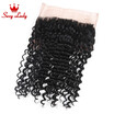Deep Wave 8A Peruvian Virgin Hair 360 Full Lace Band Frontal Closure With Baby Hair Human Hair