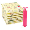 Jingdong Supermarket 100 Yi special compression bag non-woven vacuum storage bag 8 sets 2 large 2 in 2 small 2 hand roll 16 silk thicker gift 1 hand pump 6059