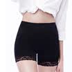 Jingdong supermarket Langsha security pants 3 female anti-lace underwear lace underwear insurance three-point safety pants black&white 1 each code