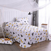 Yingxin textile cotton bedding high count high density cotton twill double bed 230 250 left bank light blue blue