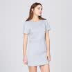 UR edge trim round neck short sleeve dress YU15A01S7BN001 gray line S