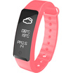 Full touch QCT-W2 smart bracelet smart wrist pedometer pedal call reminders micro-prompts touch screen sports health bracelet pink