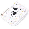 Baifeng Buifeng coin purse mini cartoon big eyes key card storage PU hand-held small wallet white printing