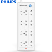 Philips PHILIPS the new national standard socket plug board row row row of plug wiring board drag board eight 3-meter full-length children&39s safety door fire retardant