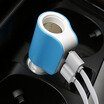 KOOLIFE Car Charger Multi-function Phone Fast Dual USB Car Charger One Pushing Two Cigarette Lighter Plug Car Charger Blue