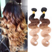 7A Ombre Hair Extensions Indian Body Wave 3 Bundle Deals Ombre Indian Virgin Hair Ombre Indian Hair Remy Human Hair
