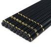 Jingdong Supermarket picking up the alloy chopsticks stainless steel mold no chopsticks 10 double-use home hotel Japanese chopsticks black bottom gold side section 27cm SK-6157