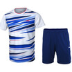 Li Ning LI-NING 17 New Badminton Match Suit Top Shorts T-shirt AATM033-6 Male White 4XL