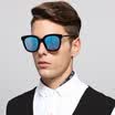 Subtropical MICROHOT sunglasses color film sunglasses female tide big frame face-lift sunglasses A358 black frame ice blue piece c4