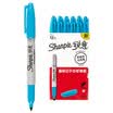 Sharpie anti-fade mark pen fine turquoise blue paper box 12 loaded