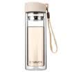 Rich light carrying candy candy fruit creative double glass cup 350ml beige G1311-350