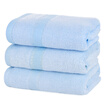 Bamboo Kam Towel Home Textiles Bamboo Fiber Solid Color Home Towel Towel 3pcs Suction Speed ​​Dry Sky Blue 85g Article 30 × 66cm