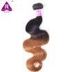 Malaysian Body Wave T1b30 Ombre Human Hair Weave Bundles 100 remy hair 1 Piece Light Brown Hair Weft 2 Two Tone Malaysian Hair