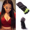 Peruvian Pre Plucked 360 Lace Frontal Closure Natural Hairline Peruvian Virgin Hair Straight Lace Band Frontal Closure