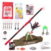 Tiger Fishing Rod Set Fire Wolf 30 Meter Carbon Casting Sea Rod Fishing Tackle Supplies