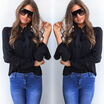 CANISNew Fashion Womens Ladies Casual Long Sleeve T Shirt Summer Loose Tops Blouse